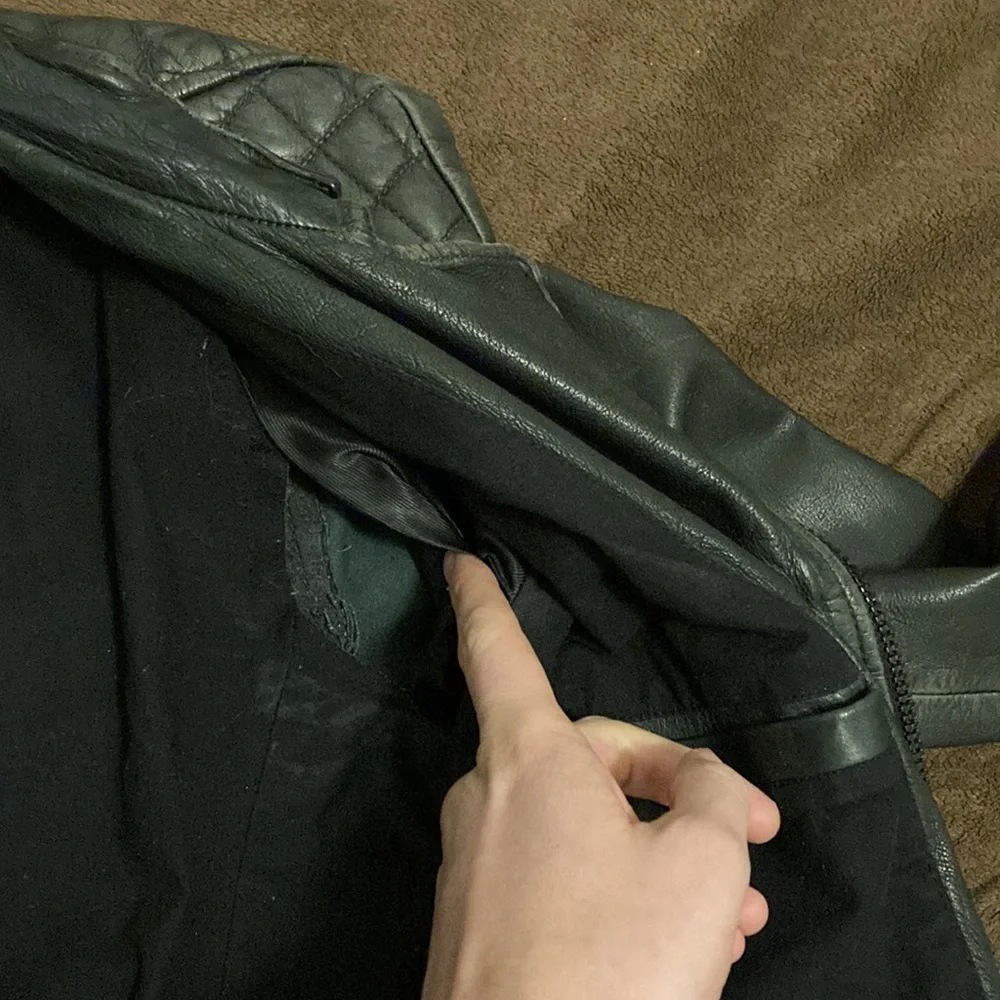 All Saints Black Leather Jacket - Picture 8 of 16